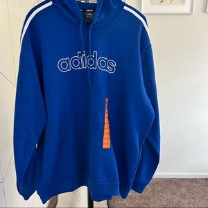 Adidas hoodie royal blue and white XXL